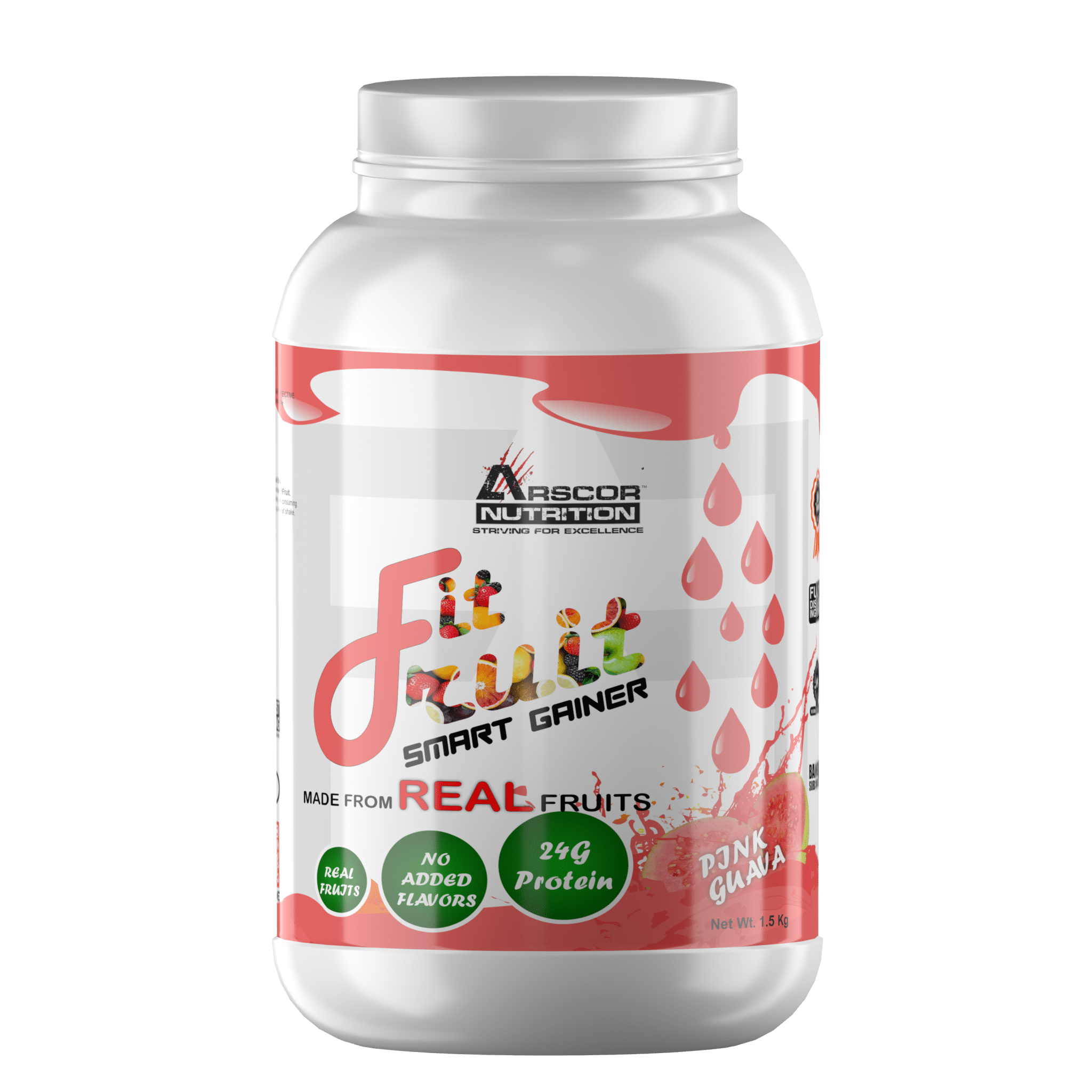 Arscor's FitFruit Mass Gainer - Natural mass gainer with real fruit carbs and whey protein for clean bulking